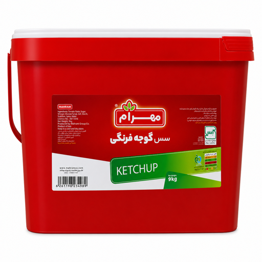سس دبه گوجه فرنگي 9 کيلويي مهرام