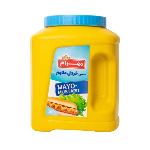 سس دبه خردل ملايم 3 کيلويي مهرام